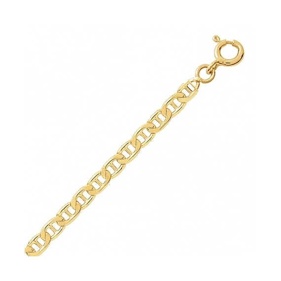Collier or jaune 18 carats maille cheval 3 mm